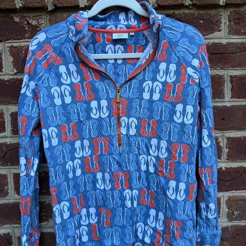Crown & Ivy Quarter Zip Patterned Cover up